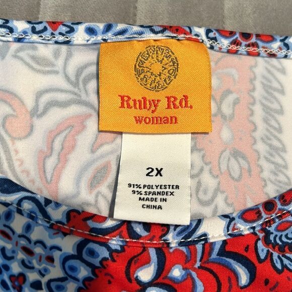 Ruby Rd Paisley Print Top - Picture 6 of 8